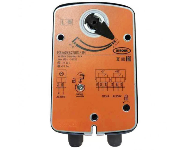 Электропривод AIRONE FSA15N230S реверсивный с 2-мя доп. переключателями