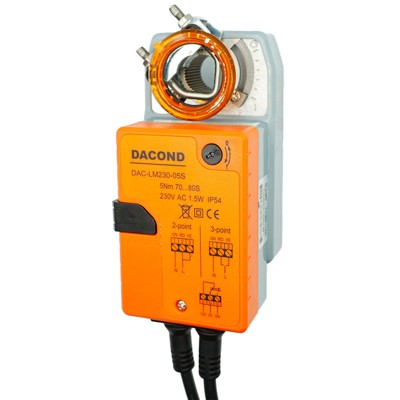 Электропривод DACOND DAC-LM24-30S (30 Н·м, 24 В, без пружины)