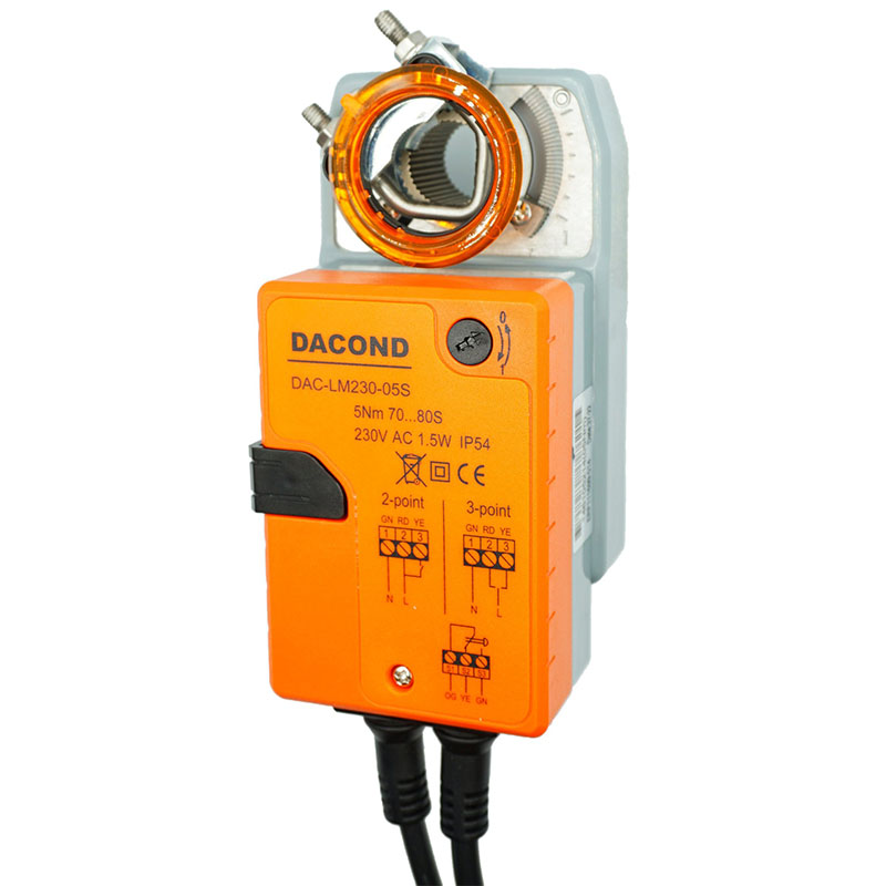 Электропривод DACOND DAC-LM24-05S (5 Н·м, 24 В, без пружины)