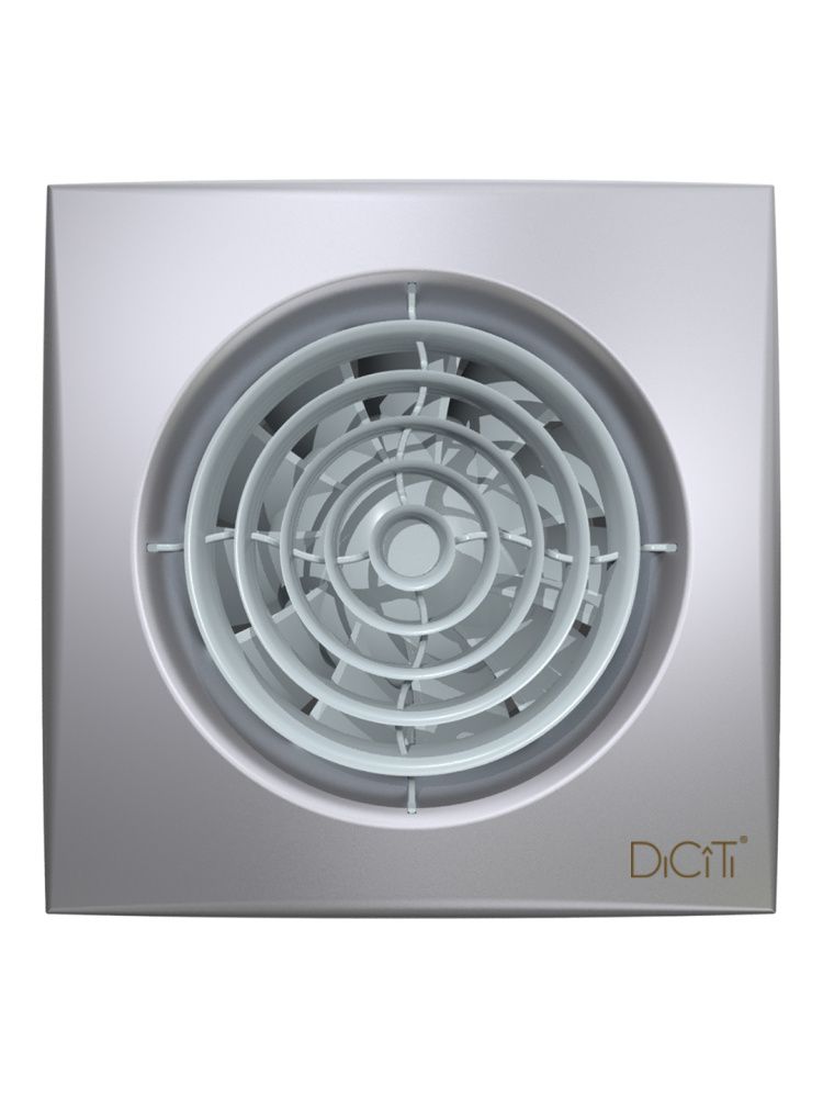 Вентилятор накладной AURA D125 обратный клапан Gray metal DICITI