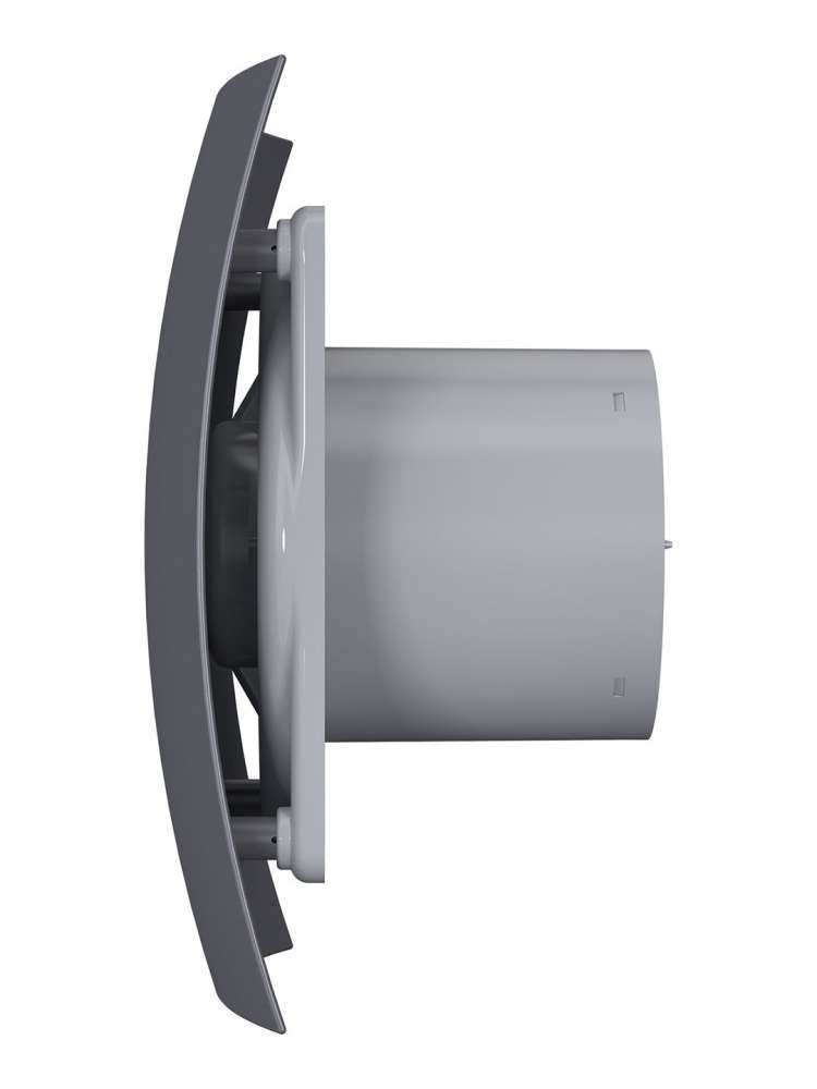 Вентилятор накладной BREEZE D100 обратный клапан Dark gray metal DICITI