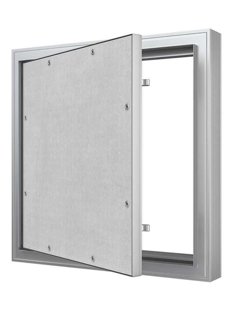 Люк ревизионный D C ERAmo Comfort 300х300 скрытый монтаж усиленная петля алюминий EVECS