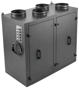 Приточно-вытяжная установка с роторным рекуператором RWN-RR-300(50m)-ЕС-НЕ0,4-Vertical(N)